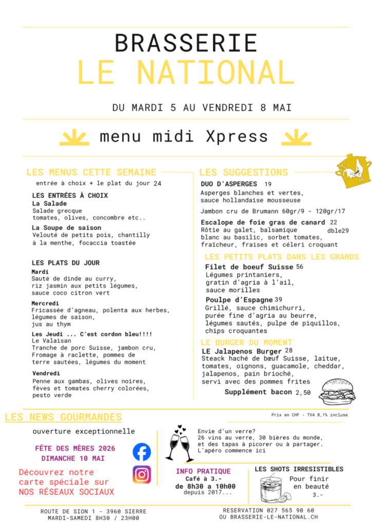 MENU du jour sem 19