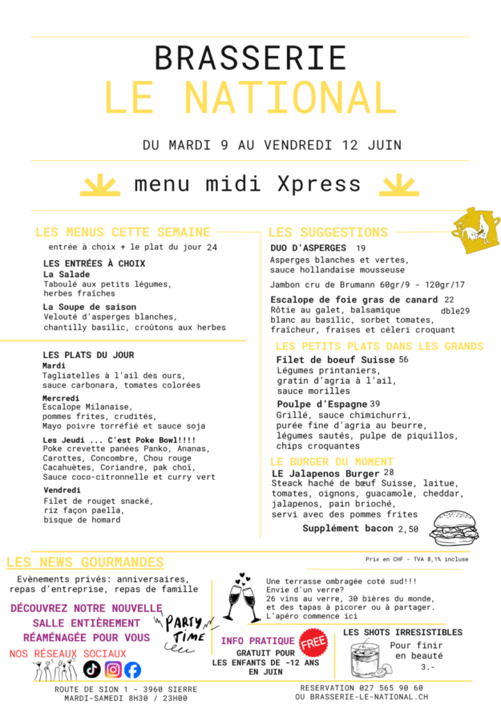 MENU du jour sem 24