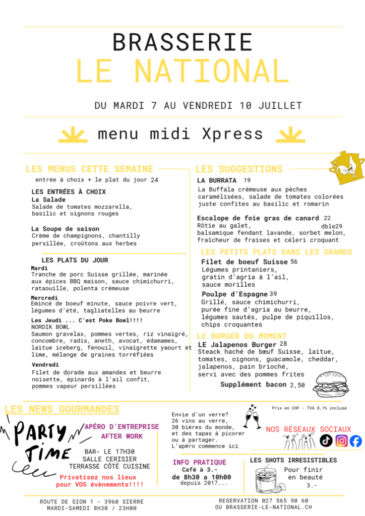 MENU du jour sem 28
