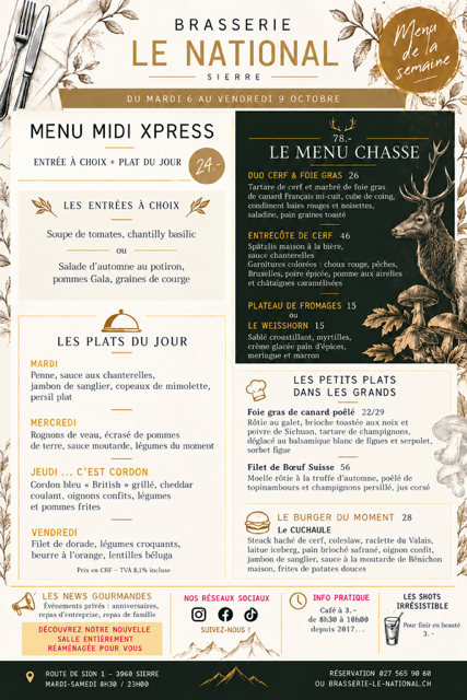 menu jour 6 octobre